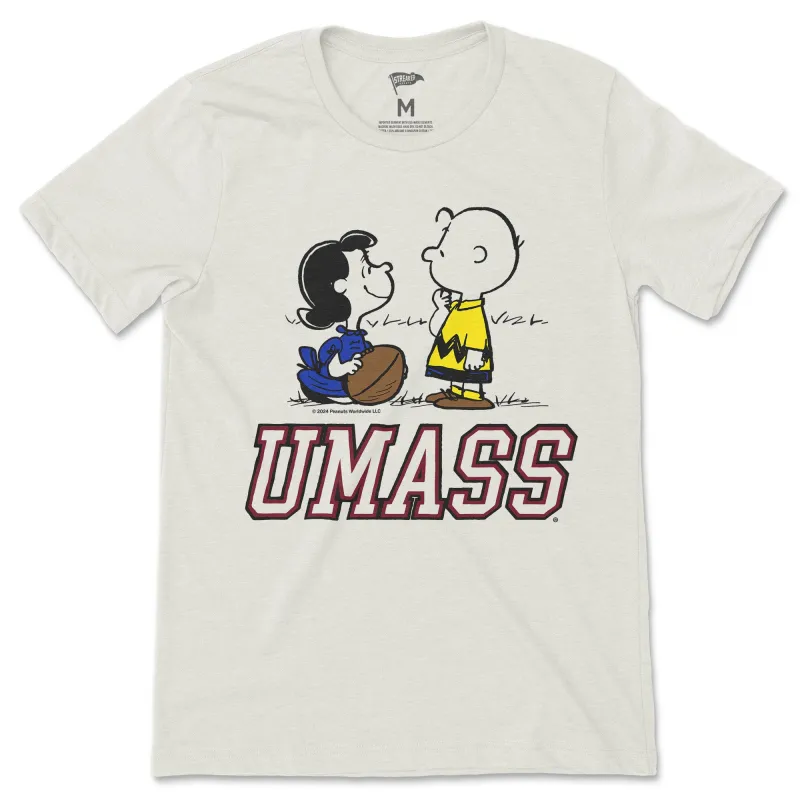 Peanuts x UMass Lucy Football Tee sold by Streaker Sports