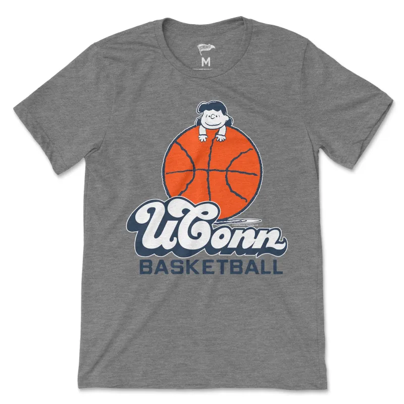 Peanuts x UConn Lucy Basketball Tee sold by Streaker Sports