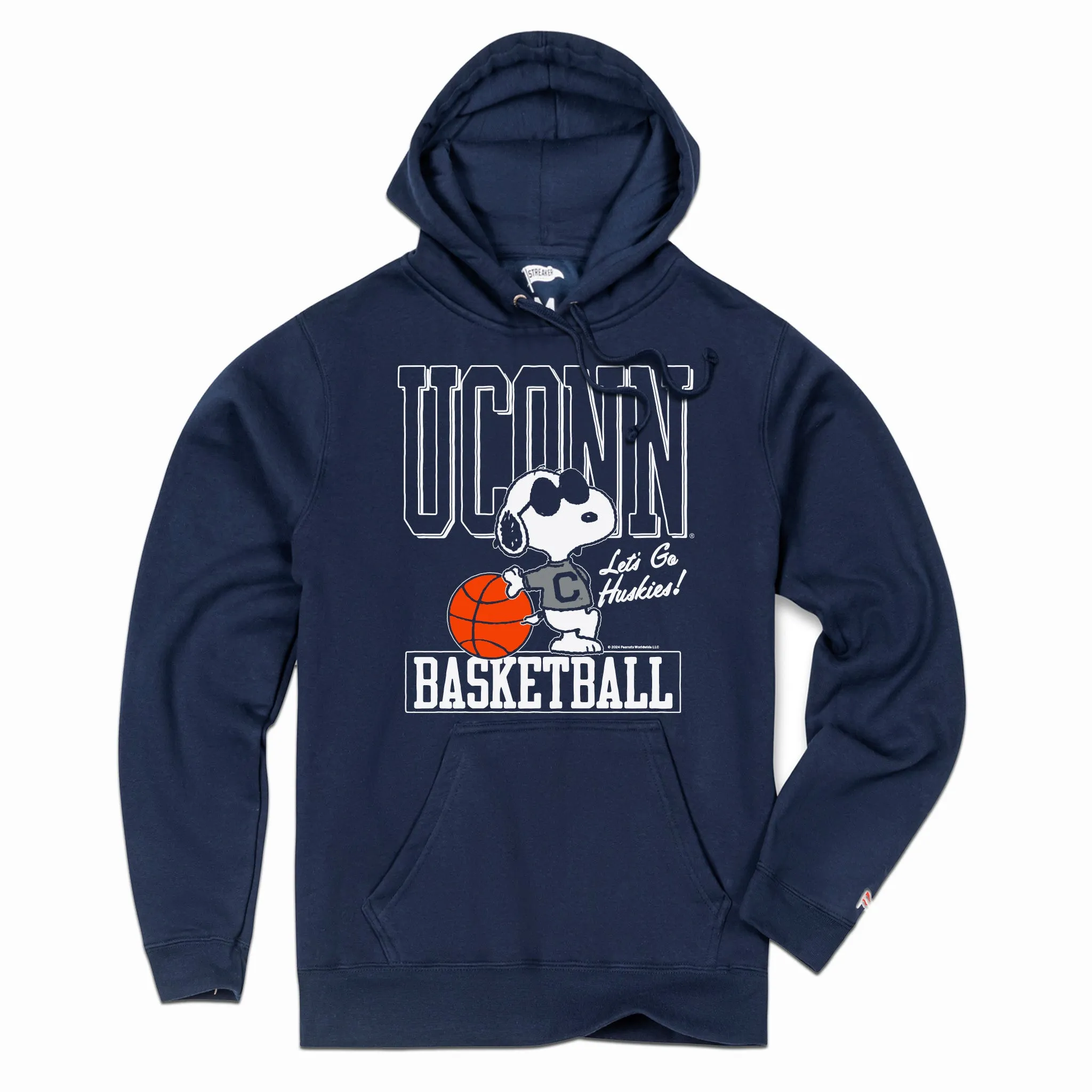 Peanuts x UConn Snoopy Basketball Hoodie sold by Streaker Sports