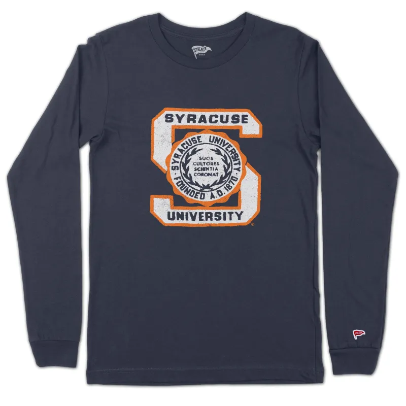 Syracuse Vintage Letterman Long Sleeve sold by Streaker Sports