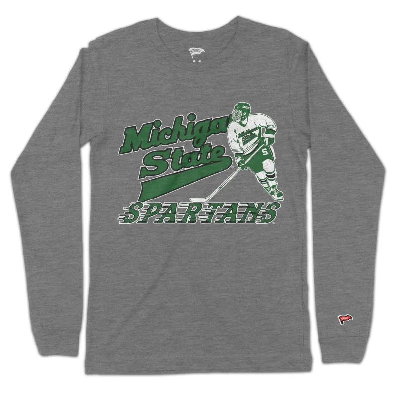 Michigan State Vintage 1990s Hockey Long Sleeve sold by Streaker Sports