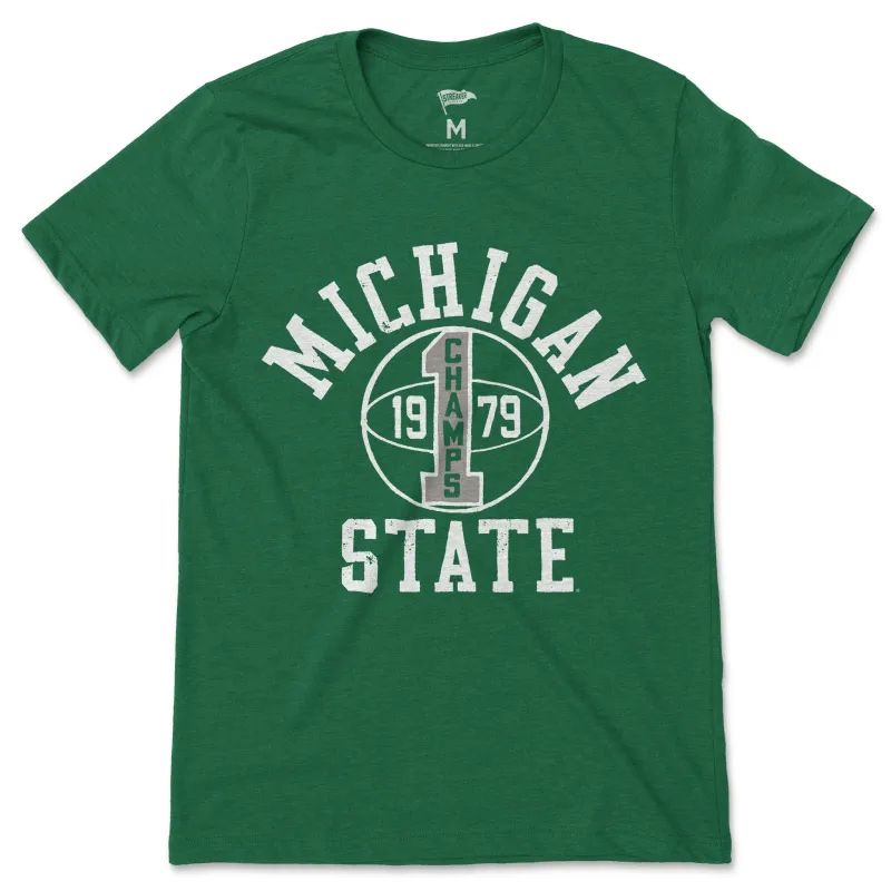 Michigan State Vintage 1979 Basketball Champs Tee sold by Streaker Sports