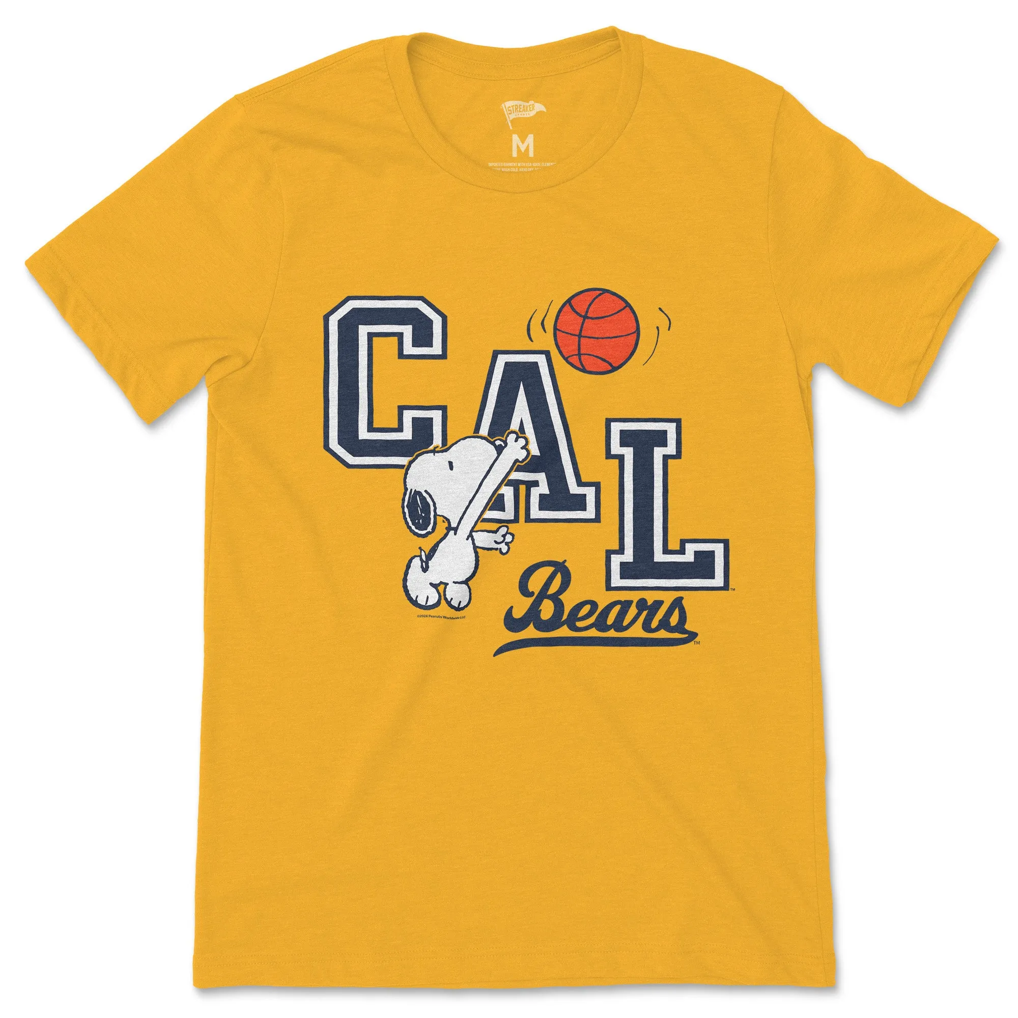 Peanuts x Cal Basketball Tee sold by Streaker Sports