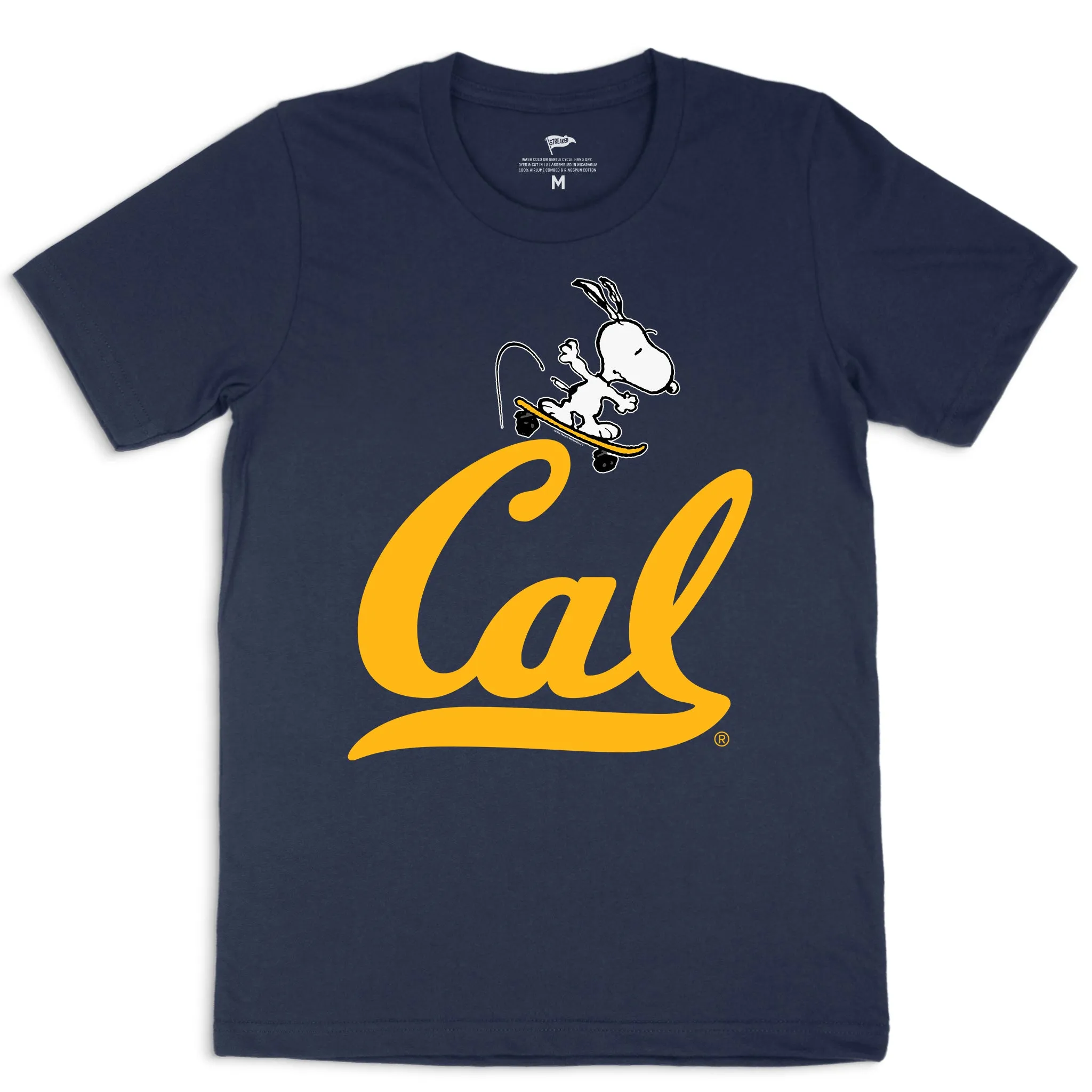 Peanuts x Cal Snoopy Skateboard Tee sold by Streaker Sports