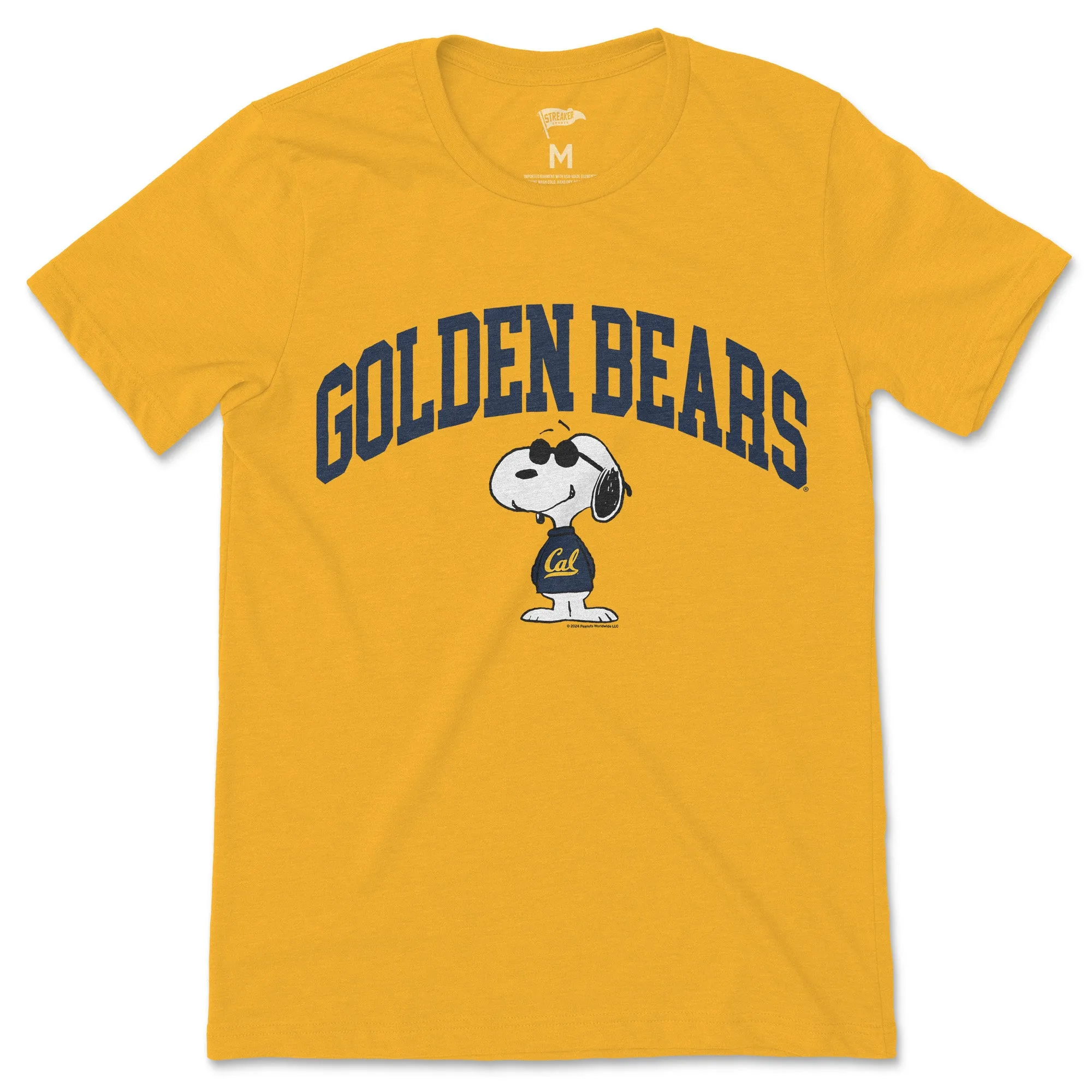 Peanuts x Cal Joe College Tee sold by Streaker Sports