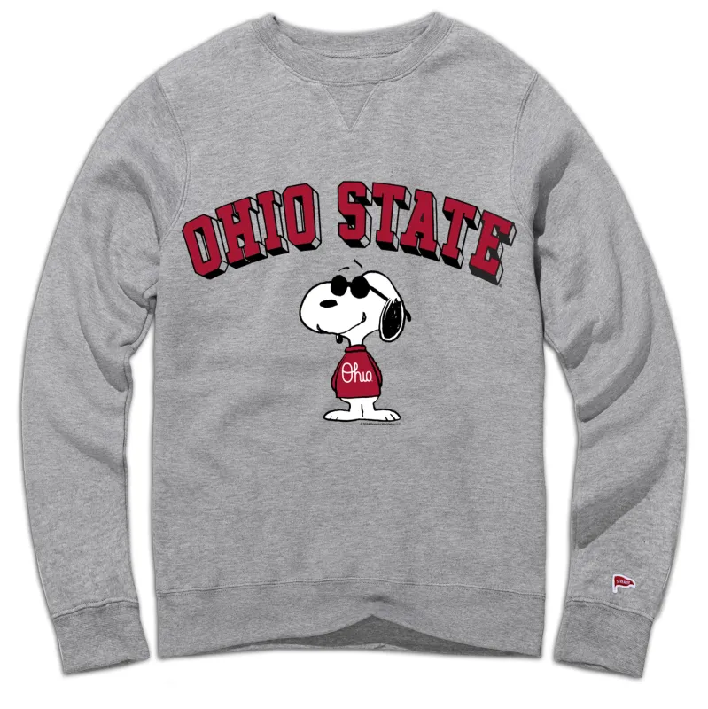 Peanuts x Ohio State Joe College Crewneck Sweatshirt sold by Streaker Sports