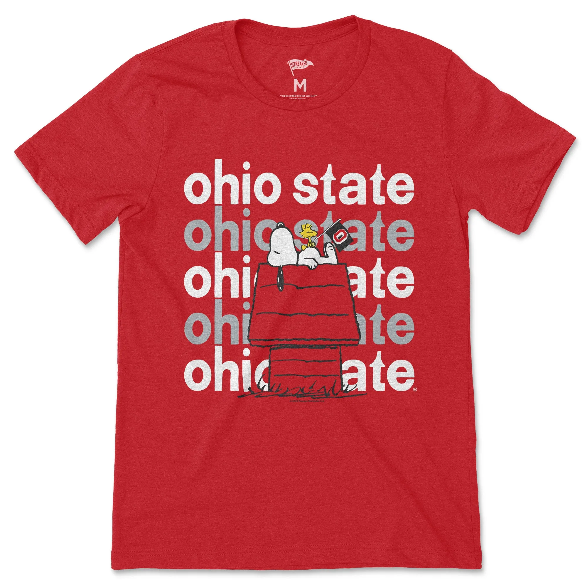 Peanuts x Ohio State Home Game Tee sold by Streaker Sports