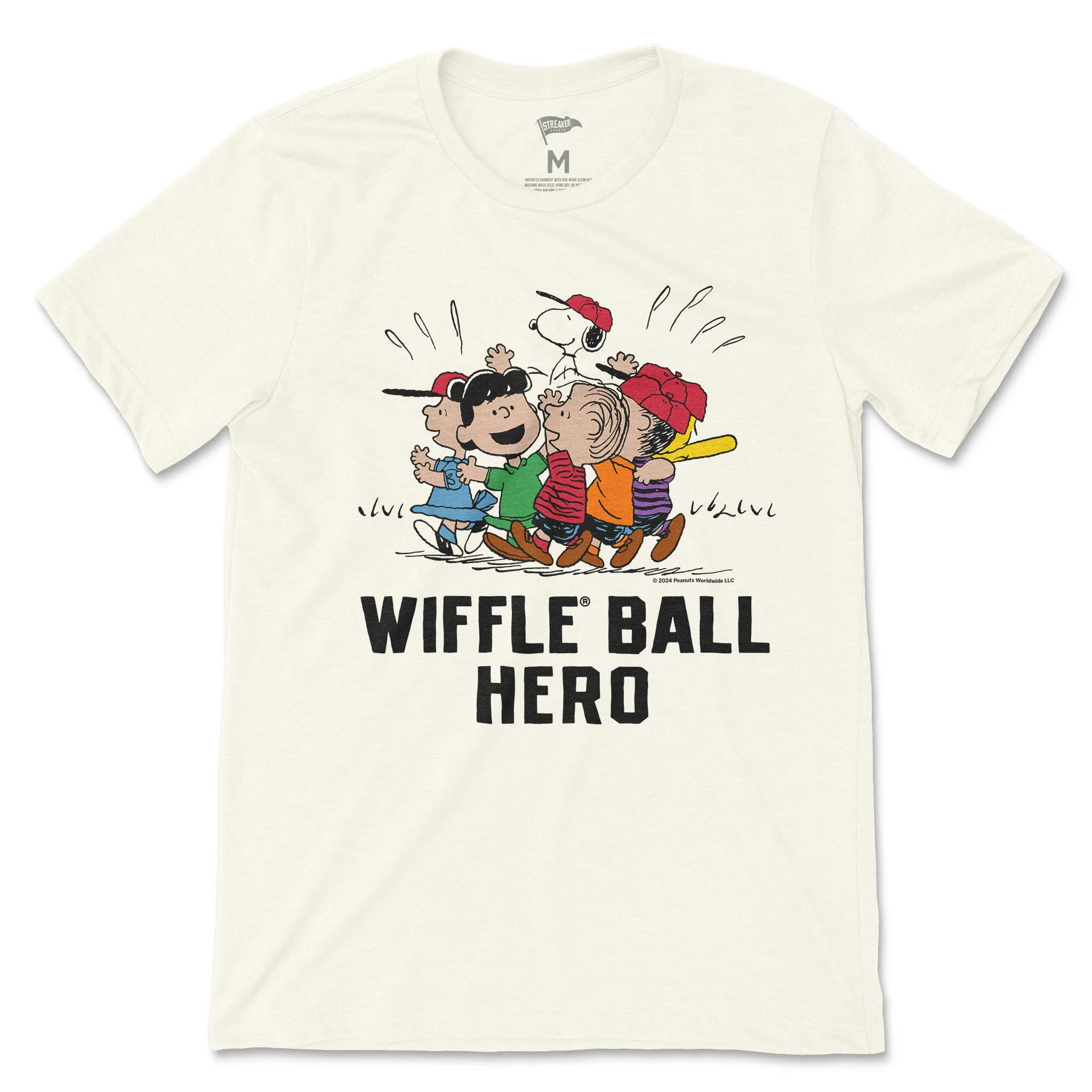 Peanuts x Wiffle Ball Hero Tee sold by Streaker Sports