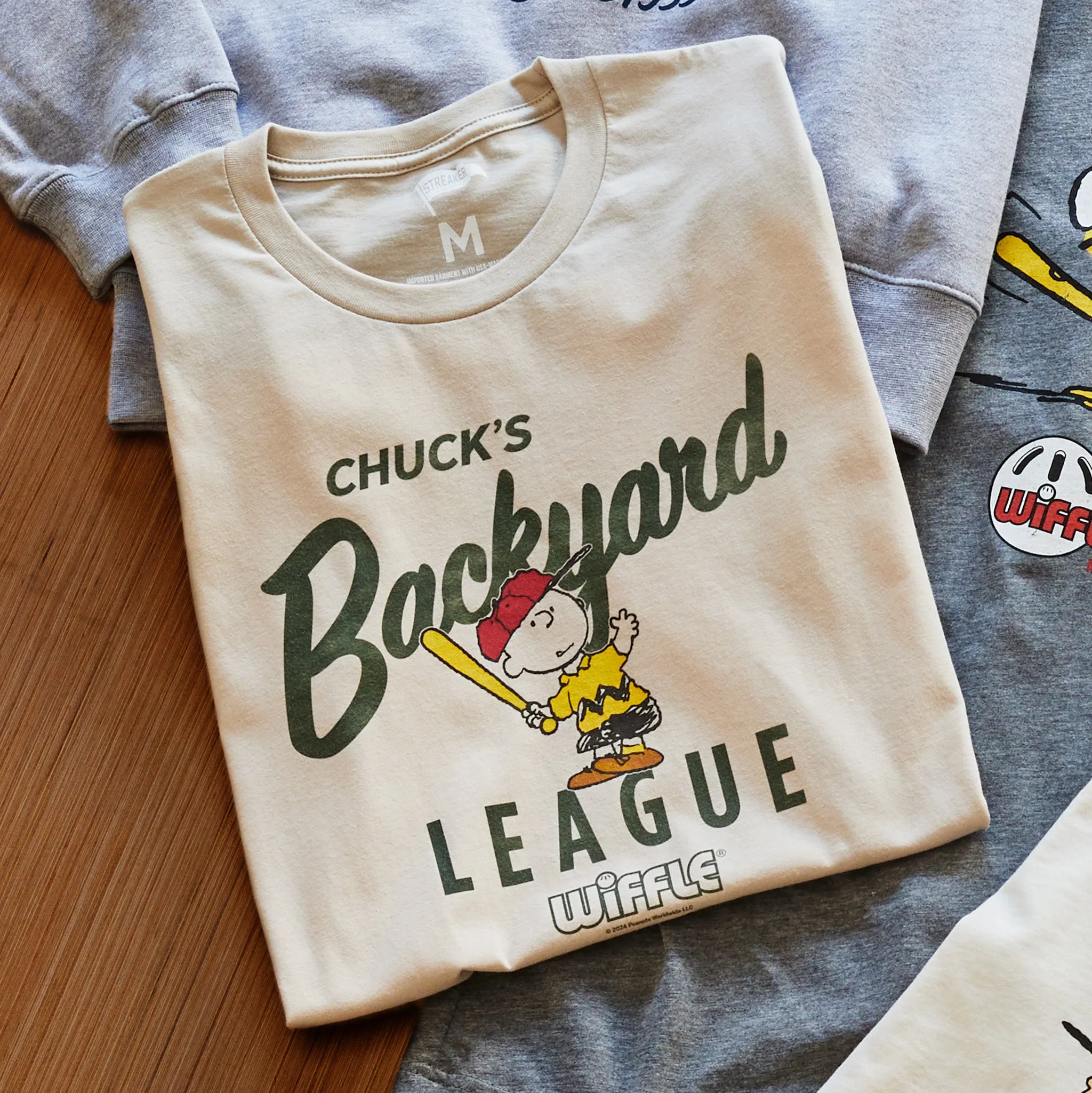 Peanuts x Wiffle Ball Chuck's Backyard League Tee sold by Streaker Sports product image thumbnail 2
