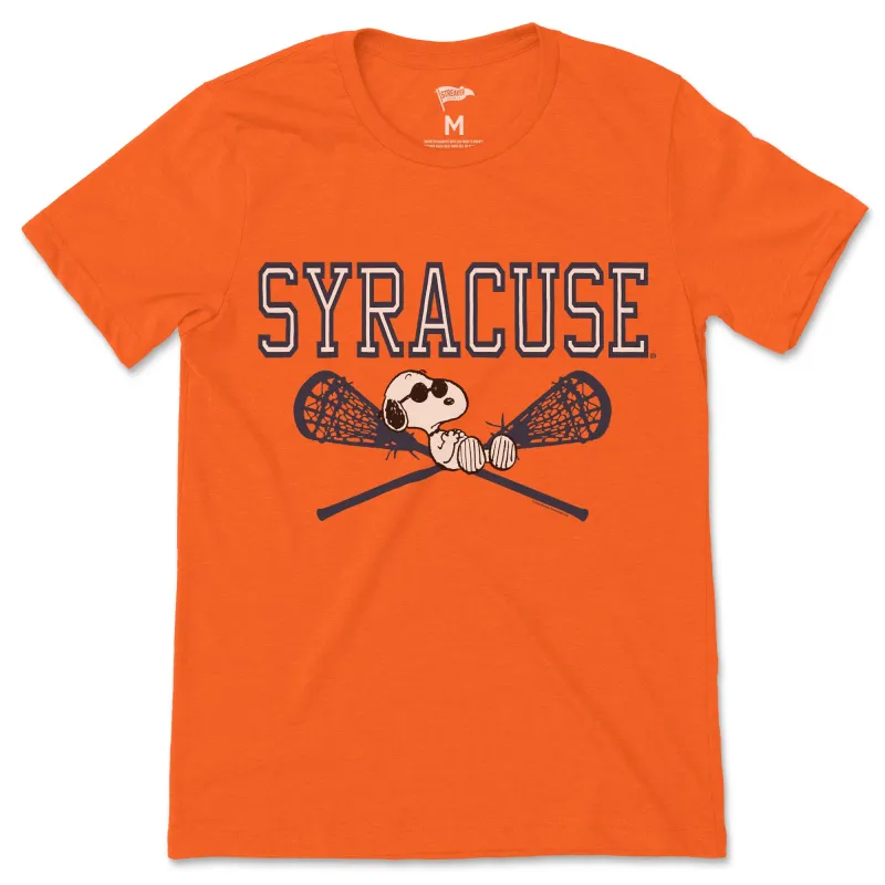 Peanuts x Syracuse Lacrosse Tee sold by Streaker Sports