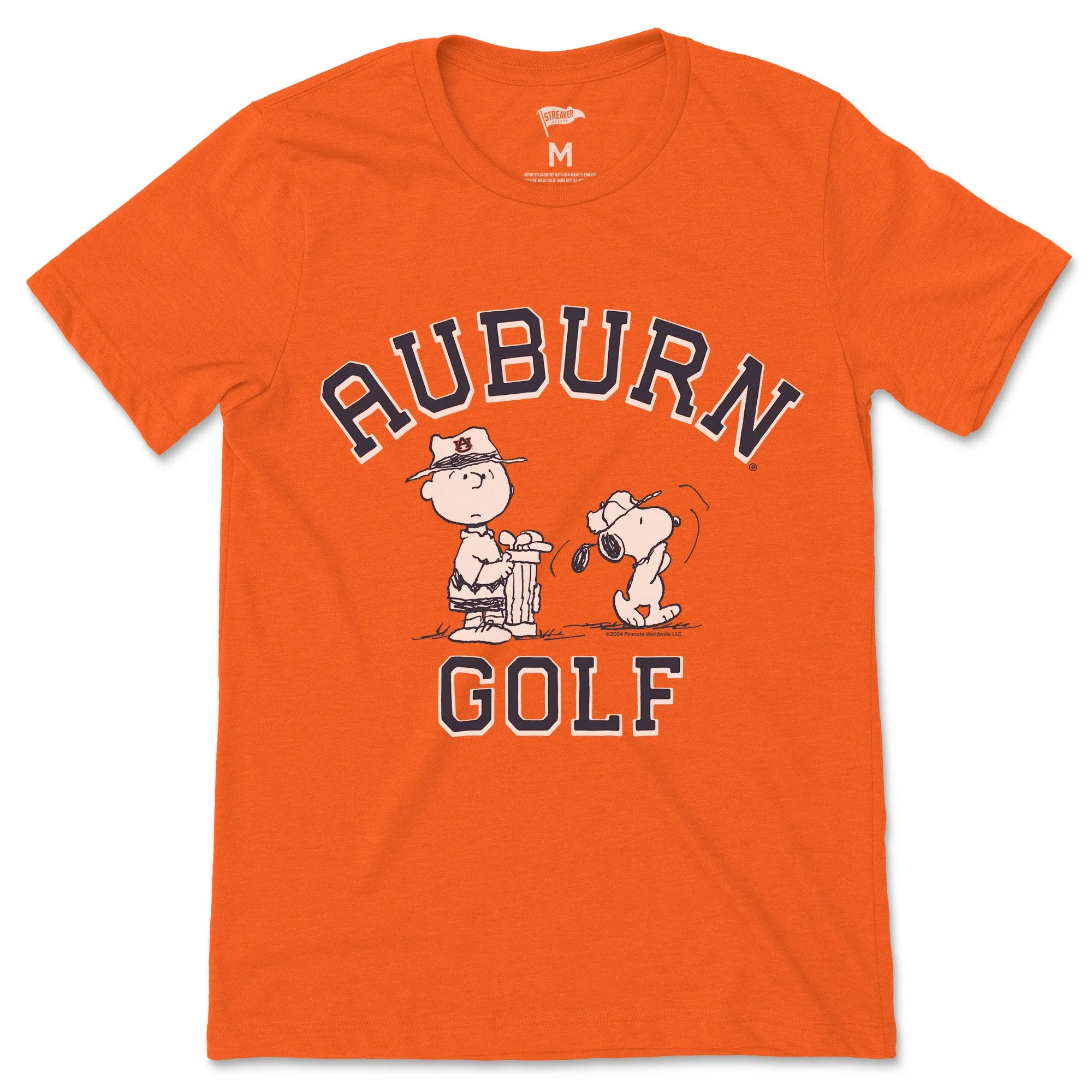 Peanuts x Auburn Golf Tee sold by Streaker Sports