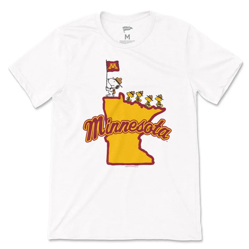 Peanuts x Minnesota Home Territory Tee sold by Streaker Sports