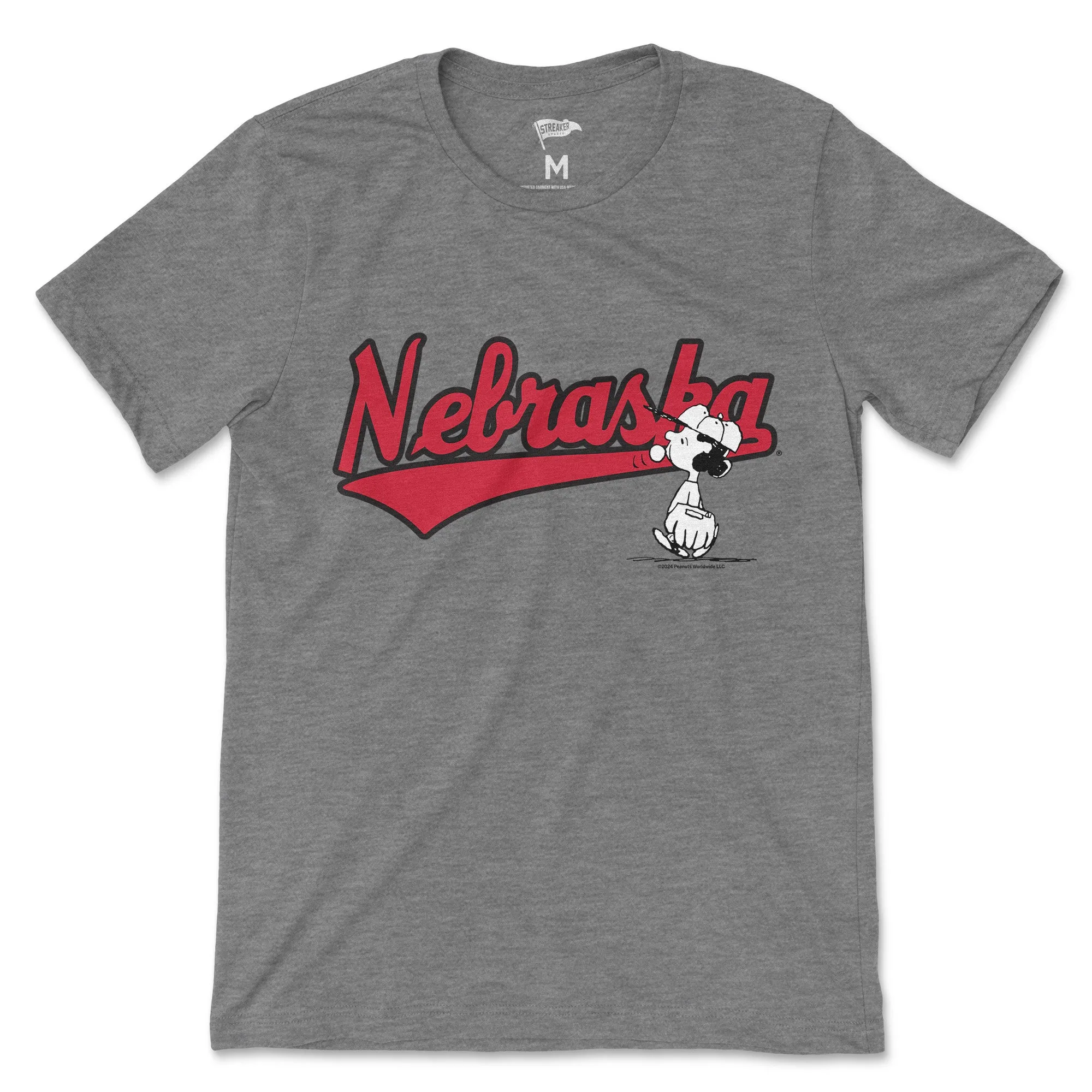 Peanuts x Nebraska Lucy Outfield Tee sold by Streaker Sports