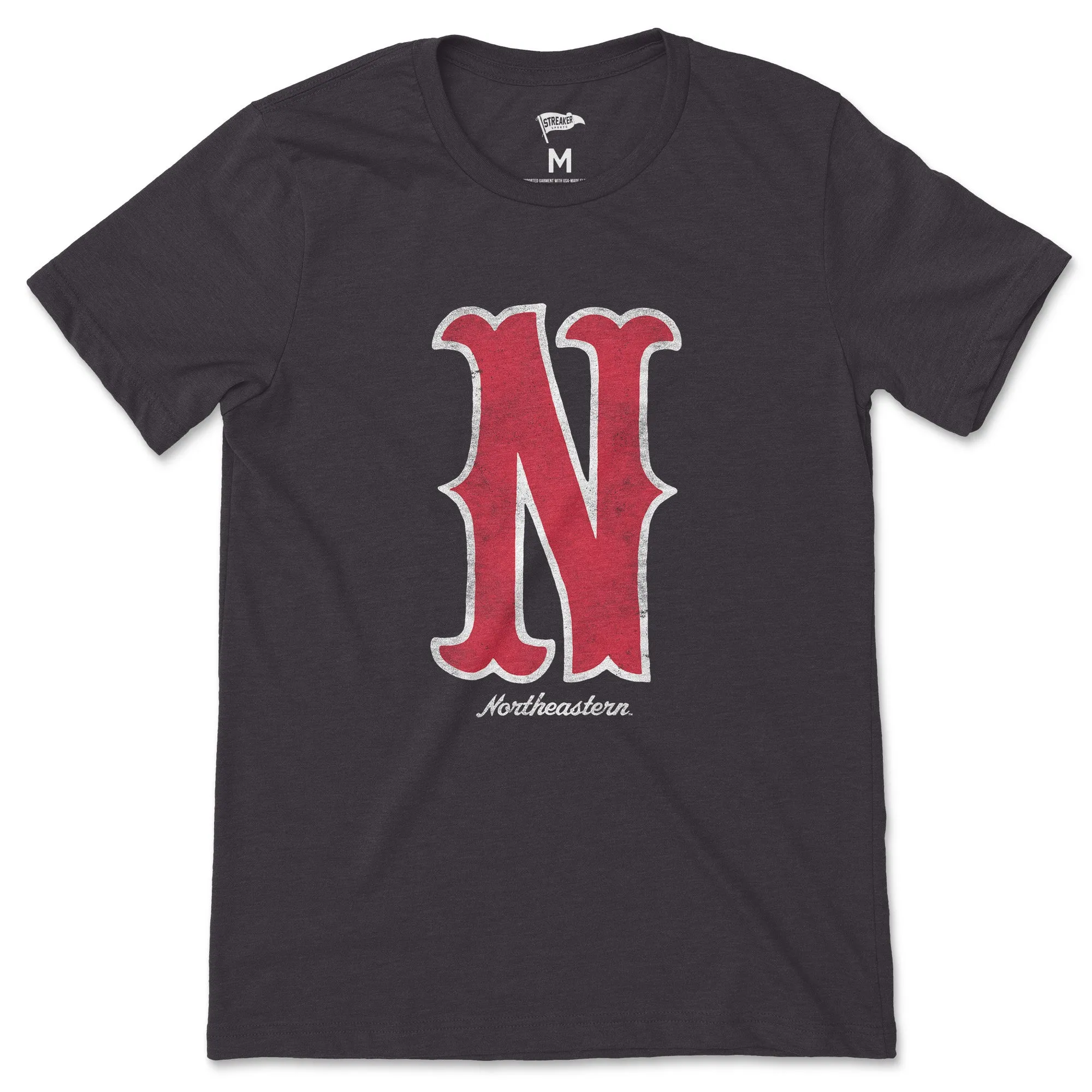 Northeastern Vintage Letterman Tee sold by Streaker Sports