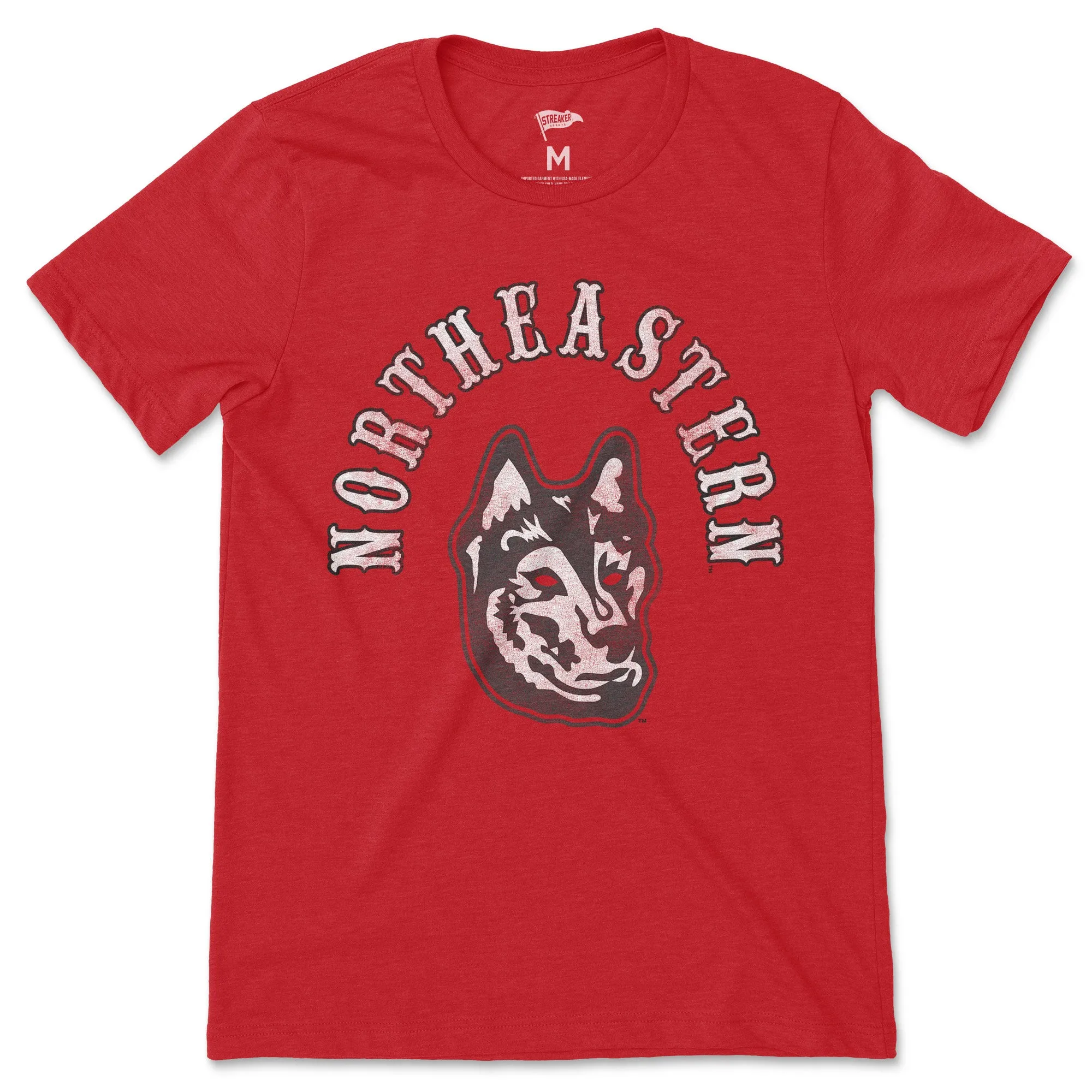 Northeastern Vintage Crest Hockey Tee sold by Streaker Sports