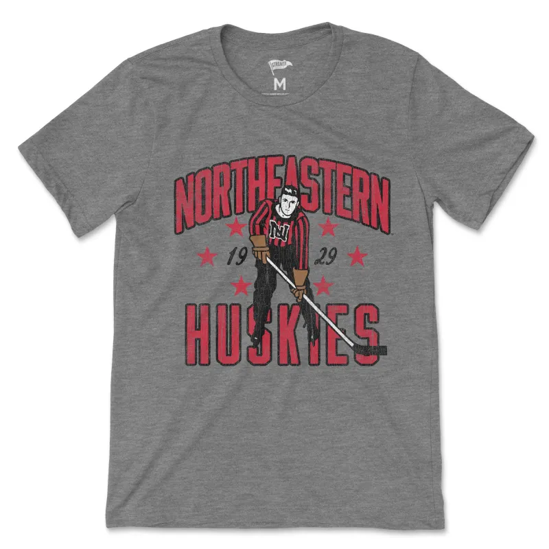 Northeastern Heritage Hockey Tee sold by Streaker Sports