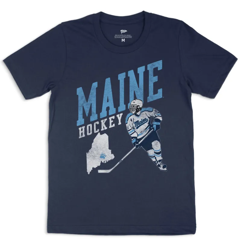 Maine Vintage Hockey Tee sold by Streaker Sports