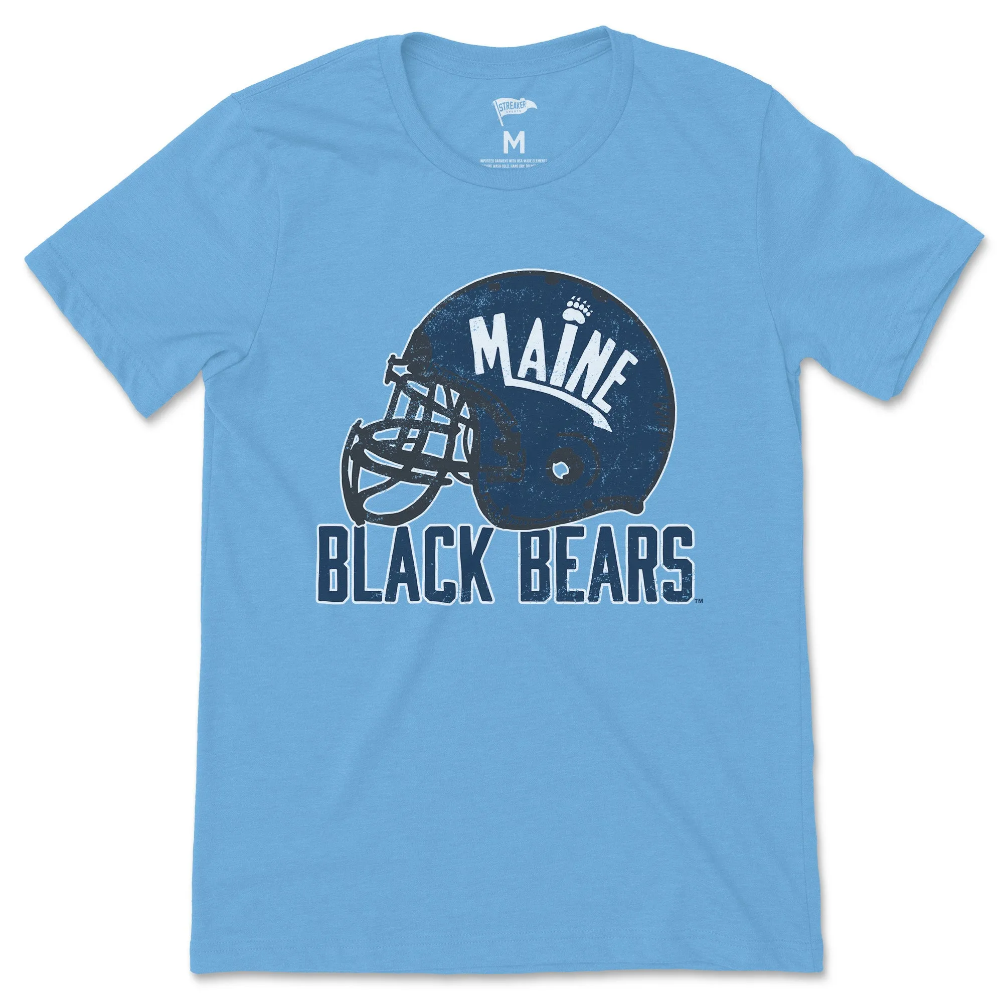 Maine Retro Football Helmet Tee sold by Streaker Sports