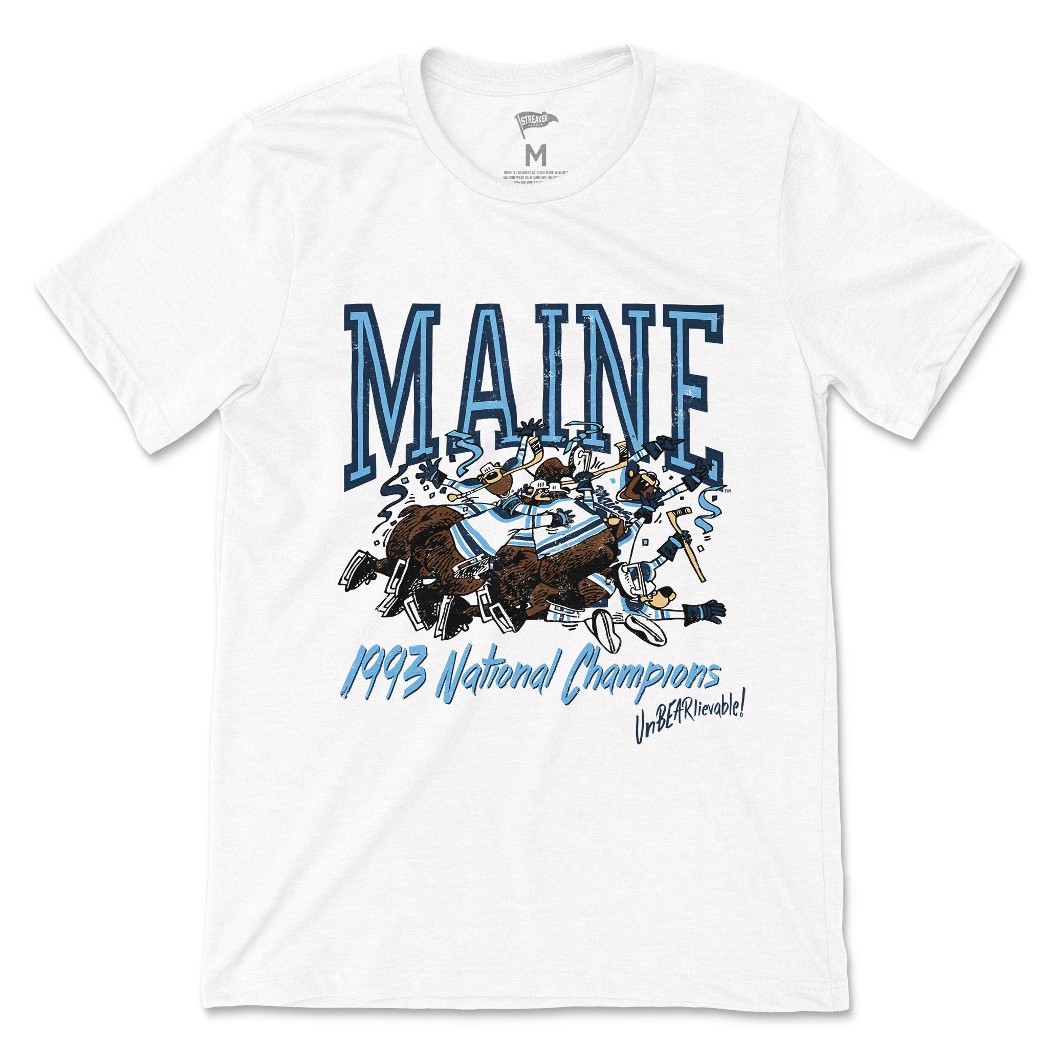 Maine 1993 National Champions Hockey Tee sold by Streaker Sports