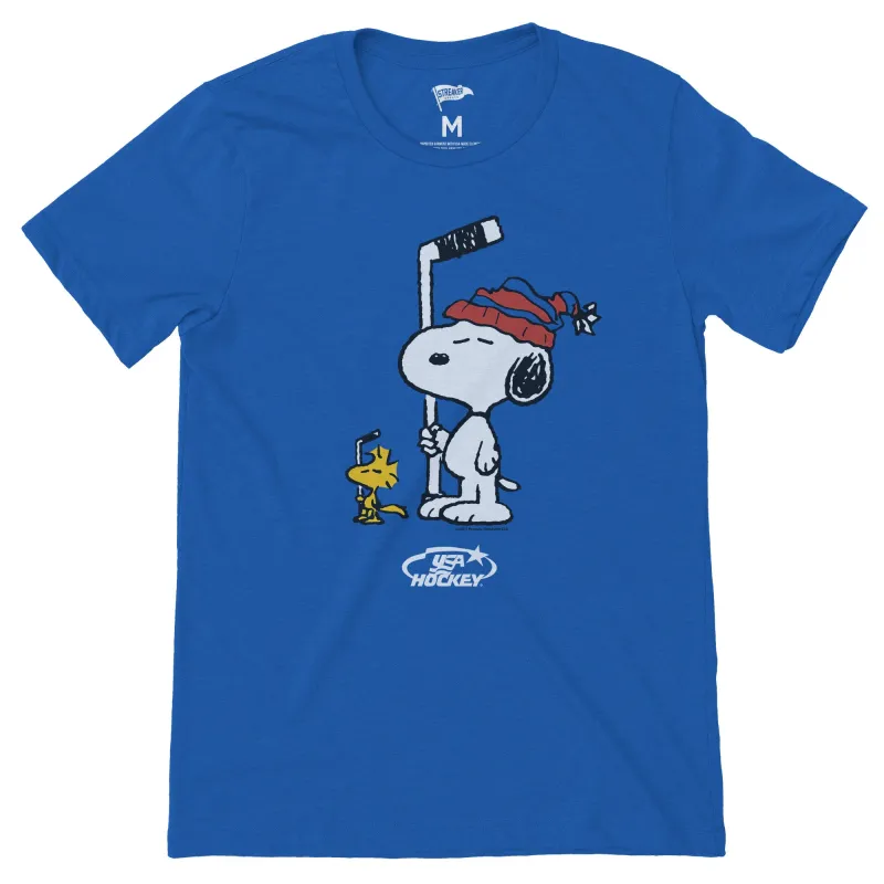 Peanuts x USA Hockey Anthem Tee sold by Streaker Sports