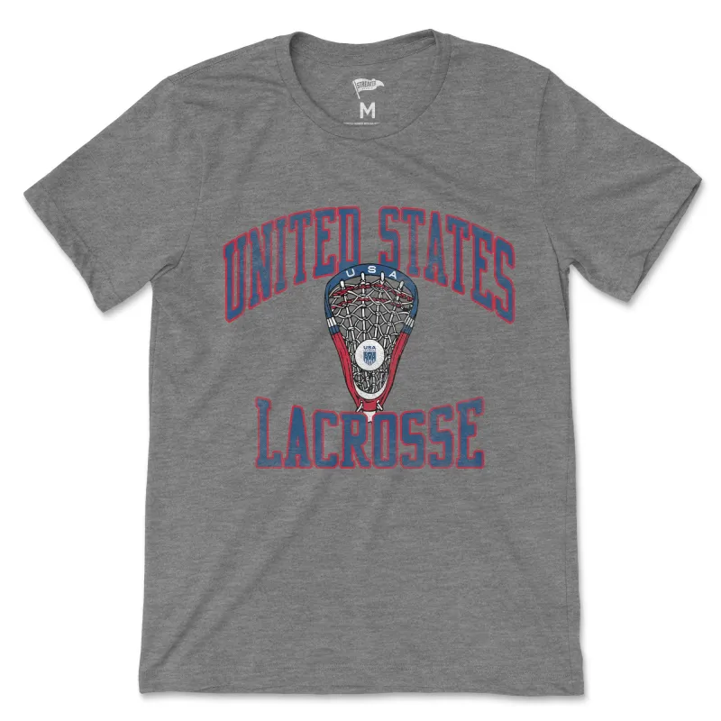 USA Lacrosse Retro Stick Tee sold by Streaker Sports