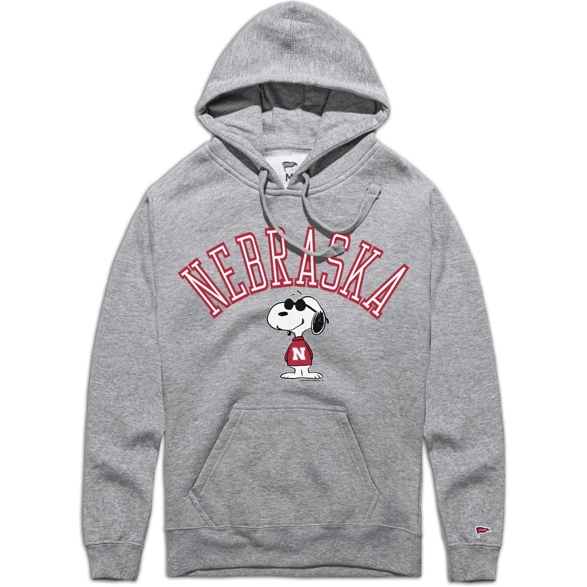 Peanuts x Nebraska Joe College Hoodie sold by Streaker Sports