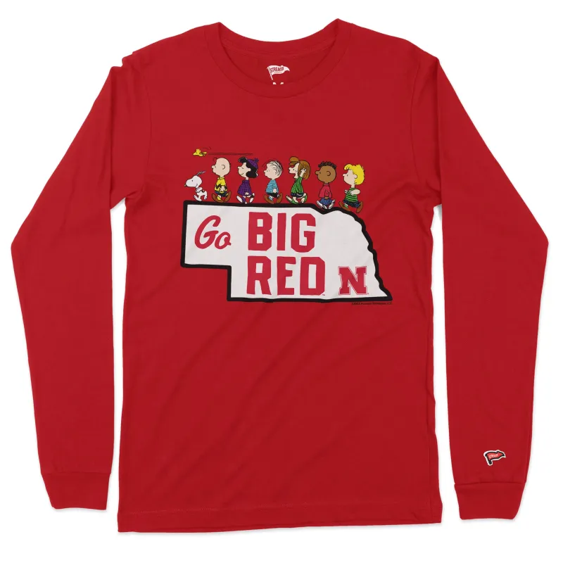 Peanuts x Nebraska The Gang Long Sleeve sold by Streaker Sports