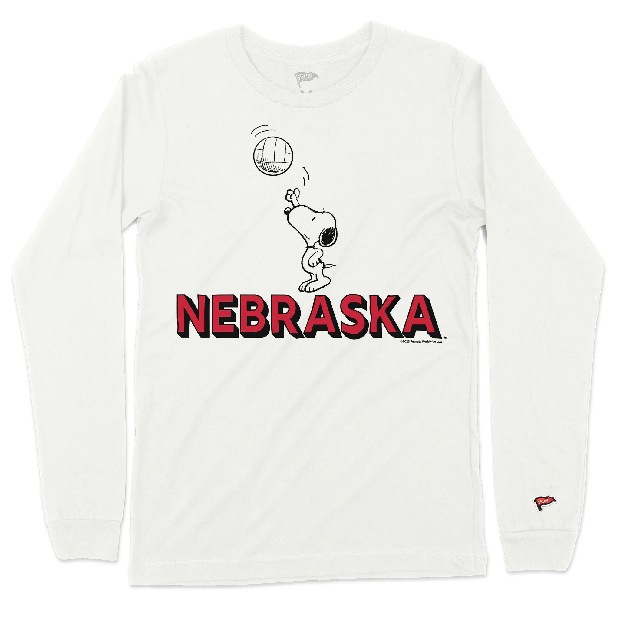 Peanuts x Nebraska Snoopy Volleyball Long Sleeve sold by Streaker Sports
