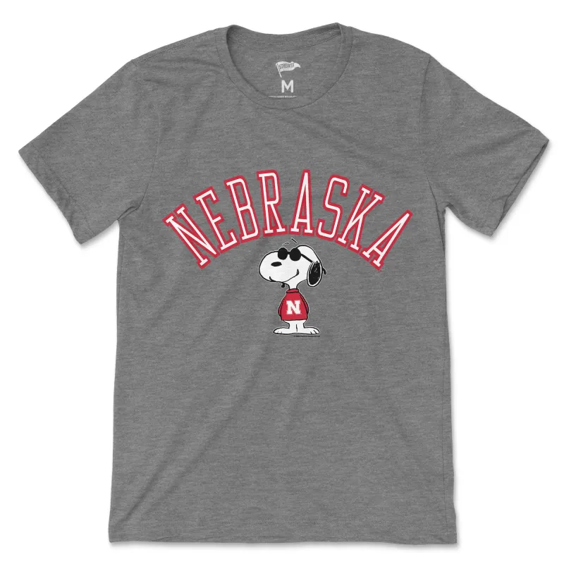 Peanuts x Nebraska Joe College Tee sold by Streaker Sports