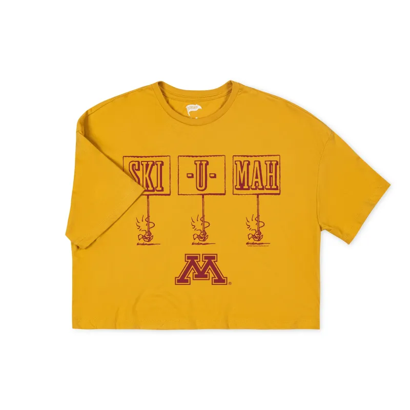 Peanuts x Minnesota Gameday Womens Crop Tee sold by Streaker Sports