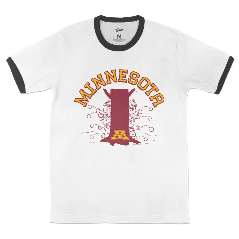 Peanuts x Minnesota Winter Gang Ringer sold by Streaker Sports