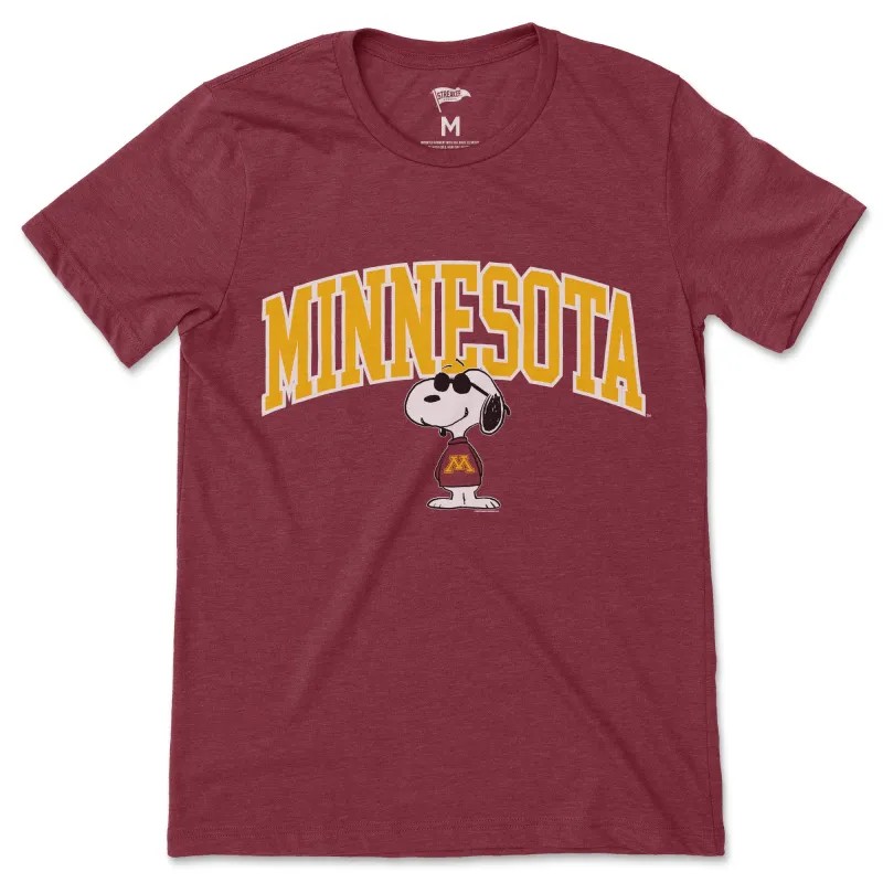 Peanuts x Minnesota Joe College Tee sold by Streaker Sports