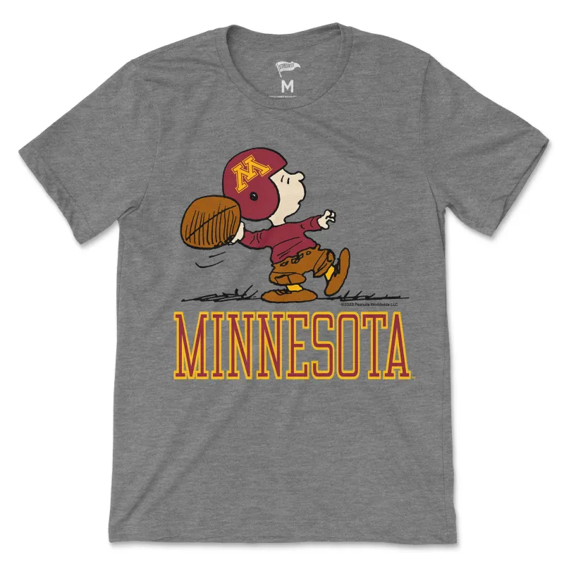 Peanuts x Minnesota Quarterback Tee sold by Streaker Sports