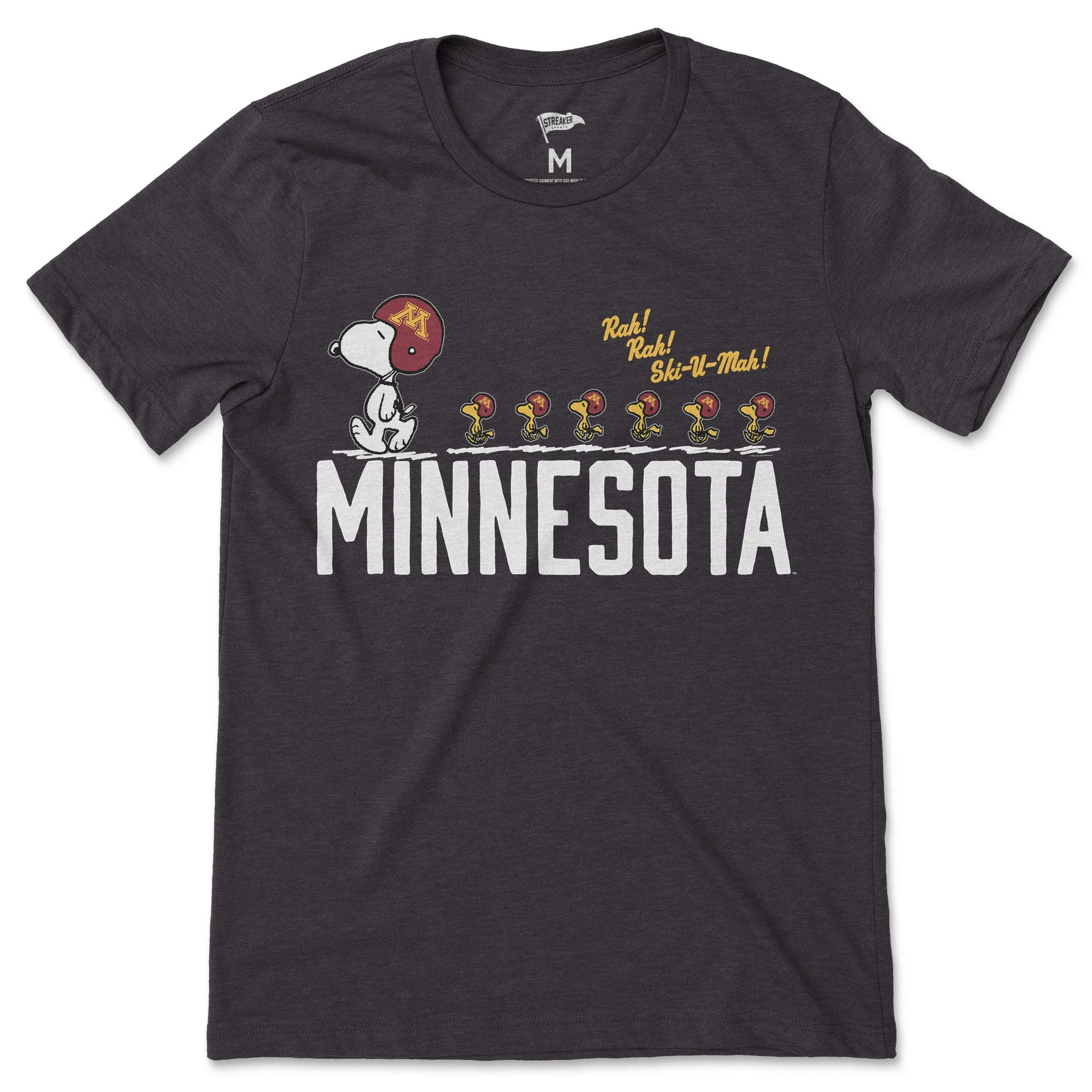Peanuts x Minnesota Snoopy's Football Team Tee sold by Streaker Sports