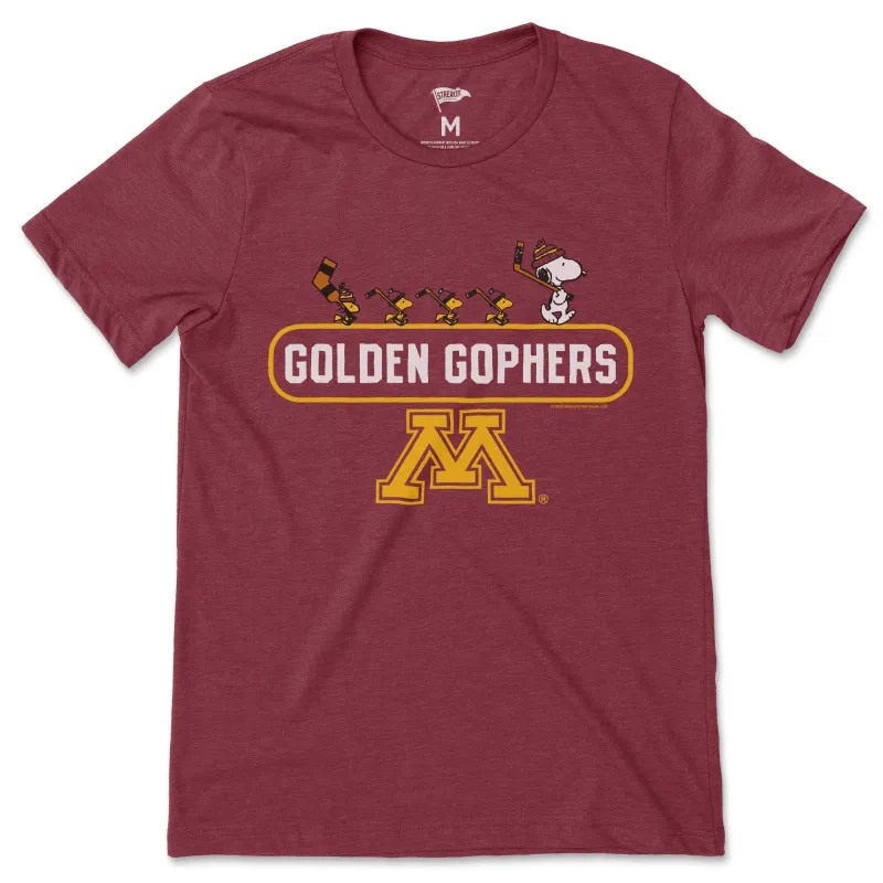 Peanuts x Minnesota Snoopy's Hockey Team Tee sold by Streaker Sports
