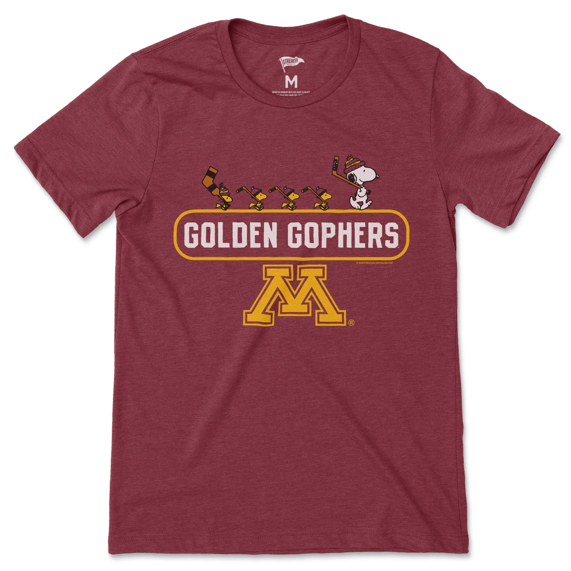 Peanuts x Minnesota Snoopy's Hockey Team Tee sold by Streaker Sports