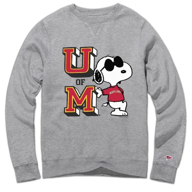 Peanuts x Maryland Joe Cool Crewneck Sweatshirt sold by Streaker Sports