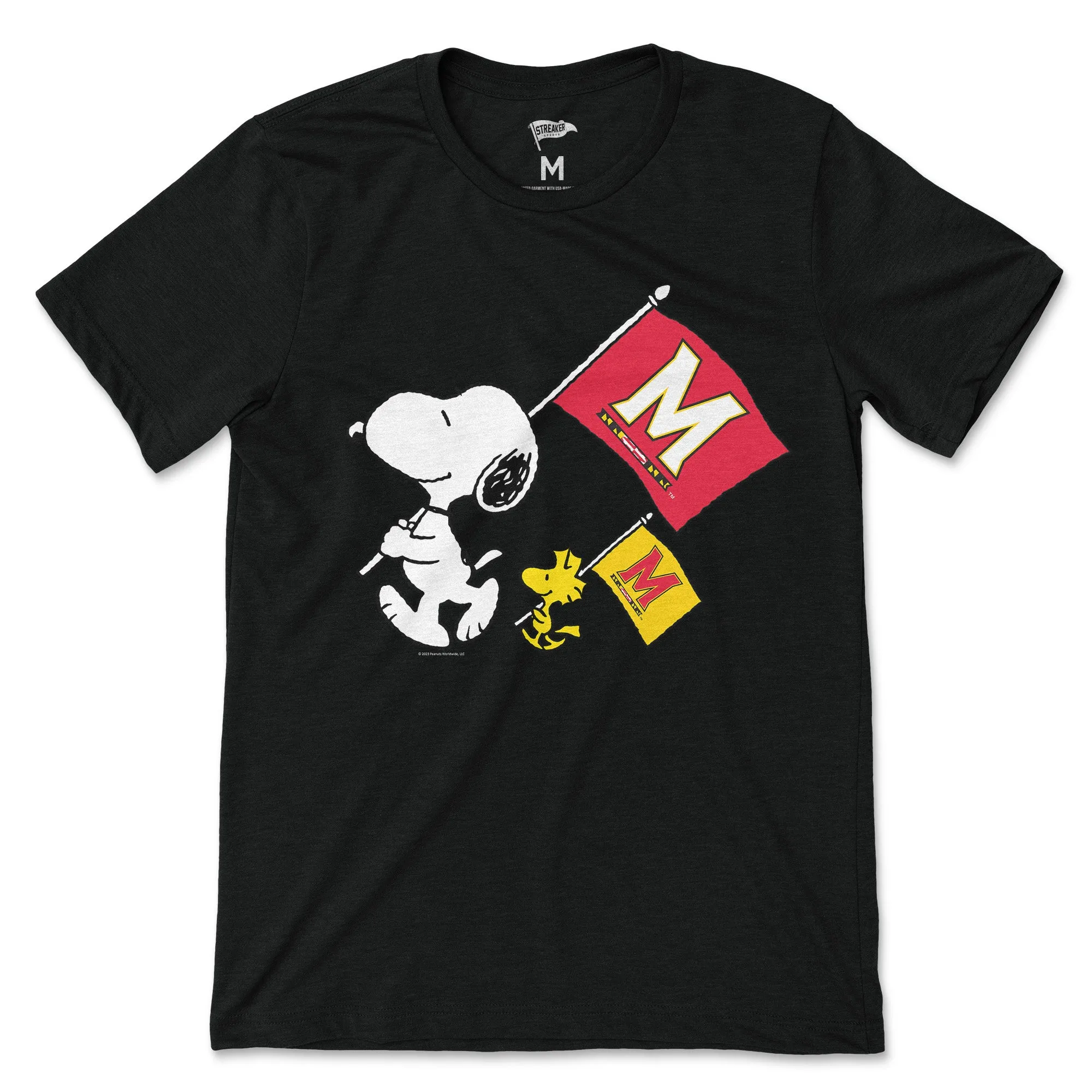 Peanuts x Maryland Flags Tee sold by Streaker Sports