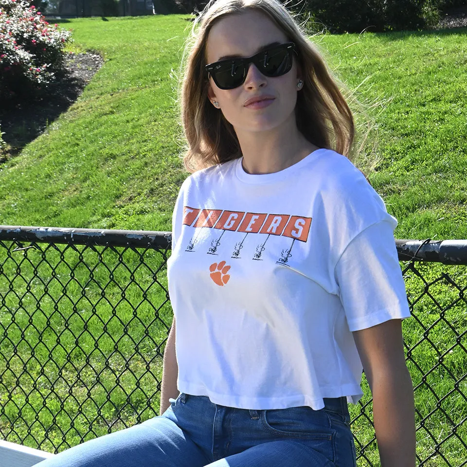 Peanuts x Clemson Gameday Crop Tee sold by Streaker Sports product image thumbnail 2