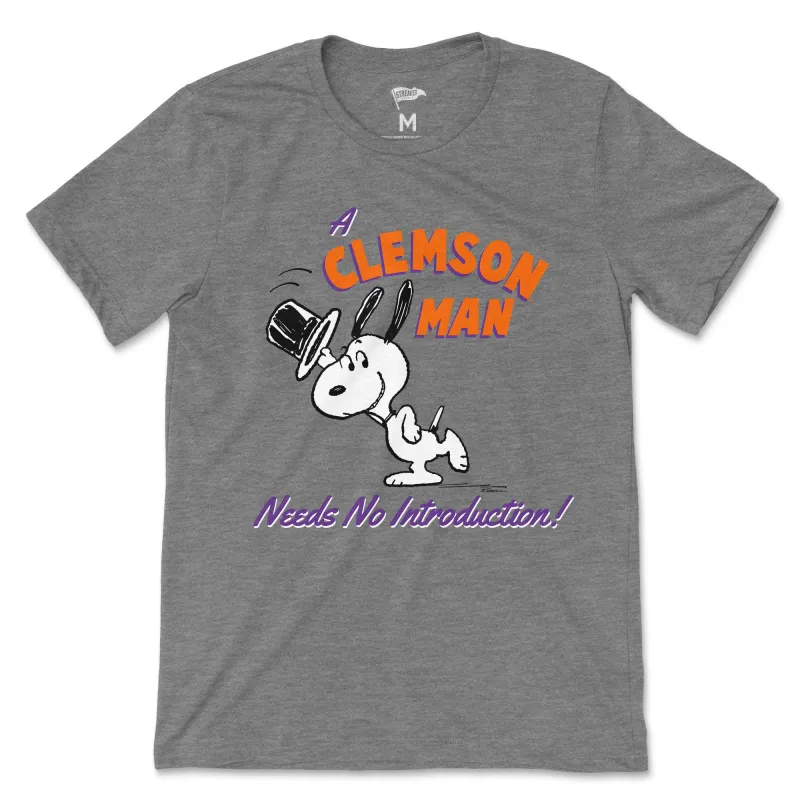 Peanuts x Clemson A Clemson Man Needs No Introduction Tee sold by Streaker Sports