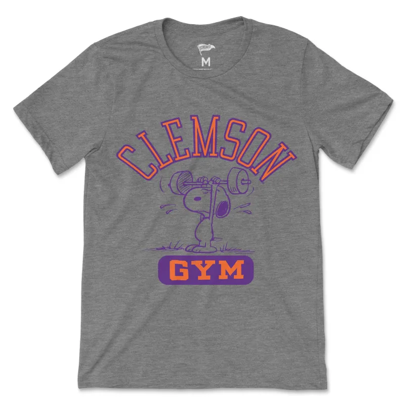 Peanuts x Clemson Gym Tee sold by Streaker Sports