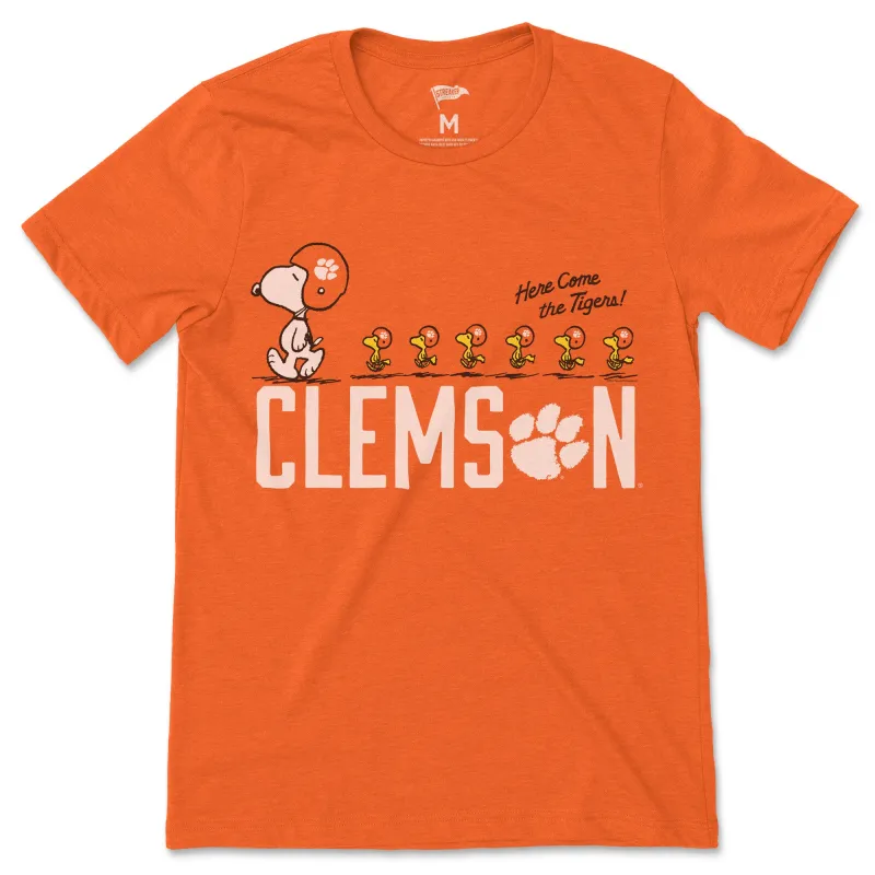 Peanuts x Clemson Snoopy's Football Team Tee sold by Streaker Sports