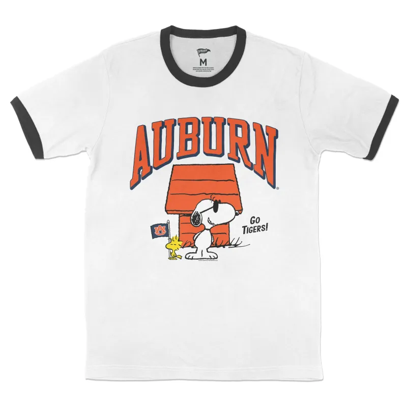 Peanuts x Auburn Joe College Ringer Tee sold by Streaker Sports