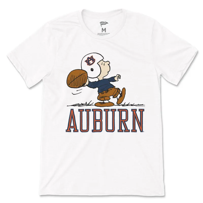 Peanuts x Auburn Quarterback Tee sold by Streaker Sports