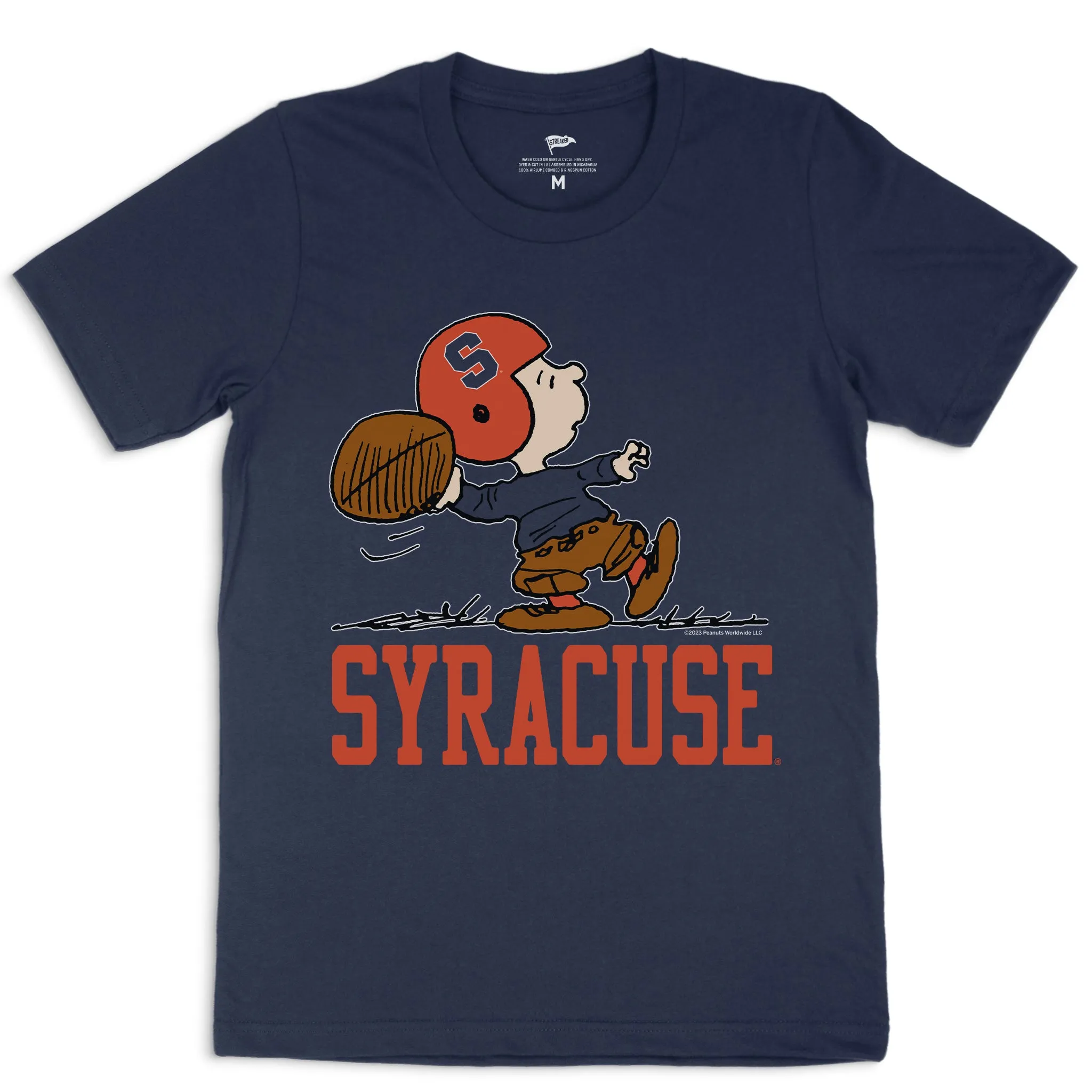 Peanuts x Syracuse Quarterback Tee sold by Streaker Sports