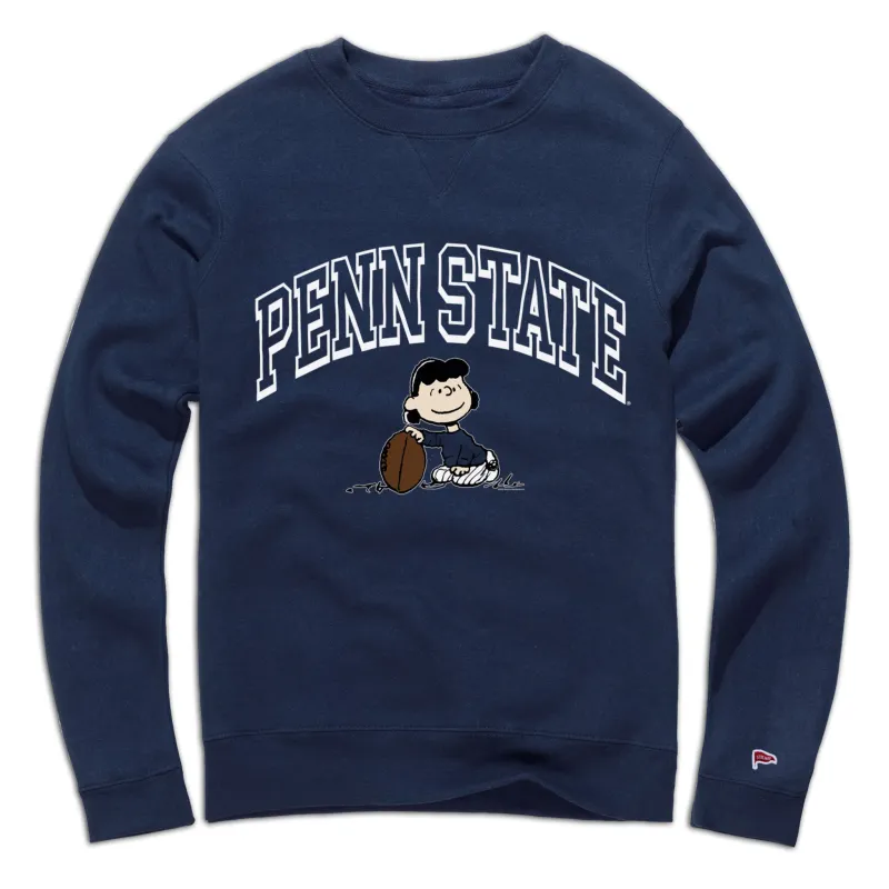 Peanuts x Penn State Lucy Football Crewneck Sweatshirt sold by Streaker Sports