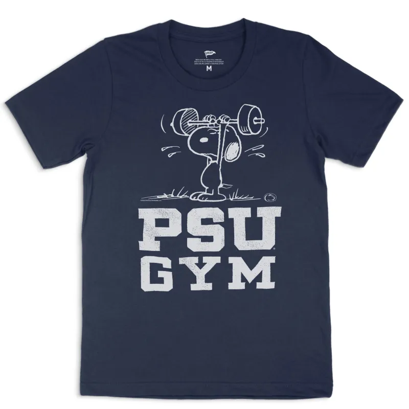 Peanuts x Penn State Gym Tee sold by Streaker Sports