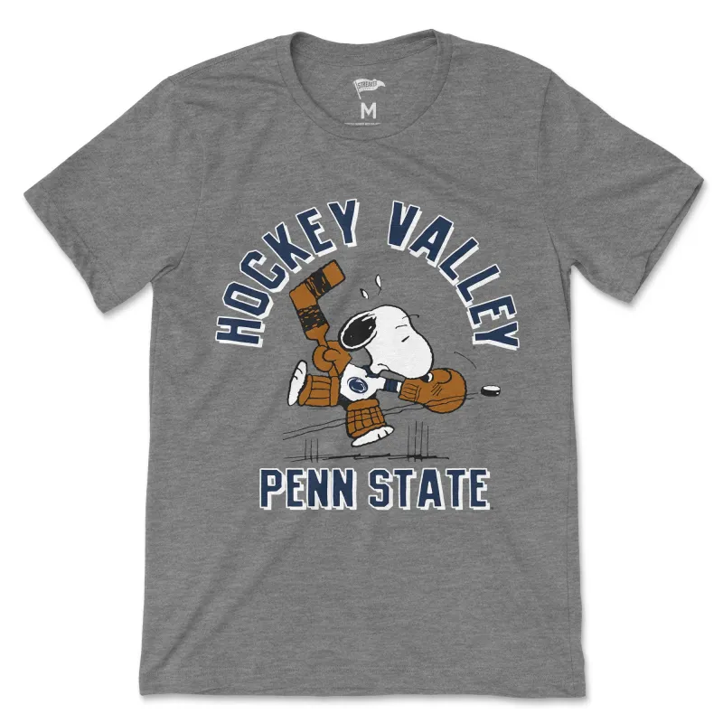 Peanuts x Penn State Hockey Valley Tee sold by Streaker Sports