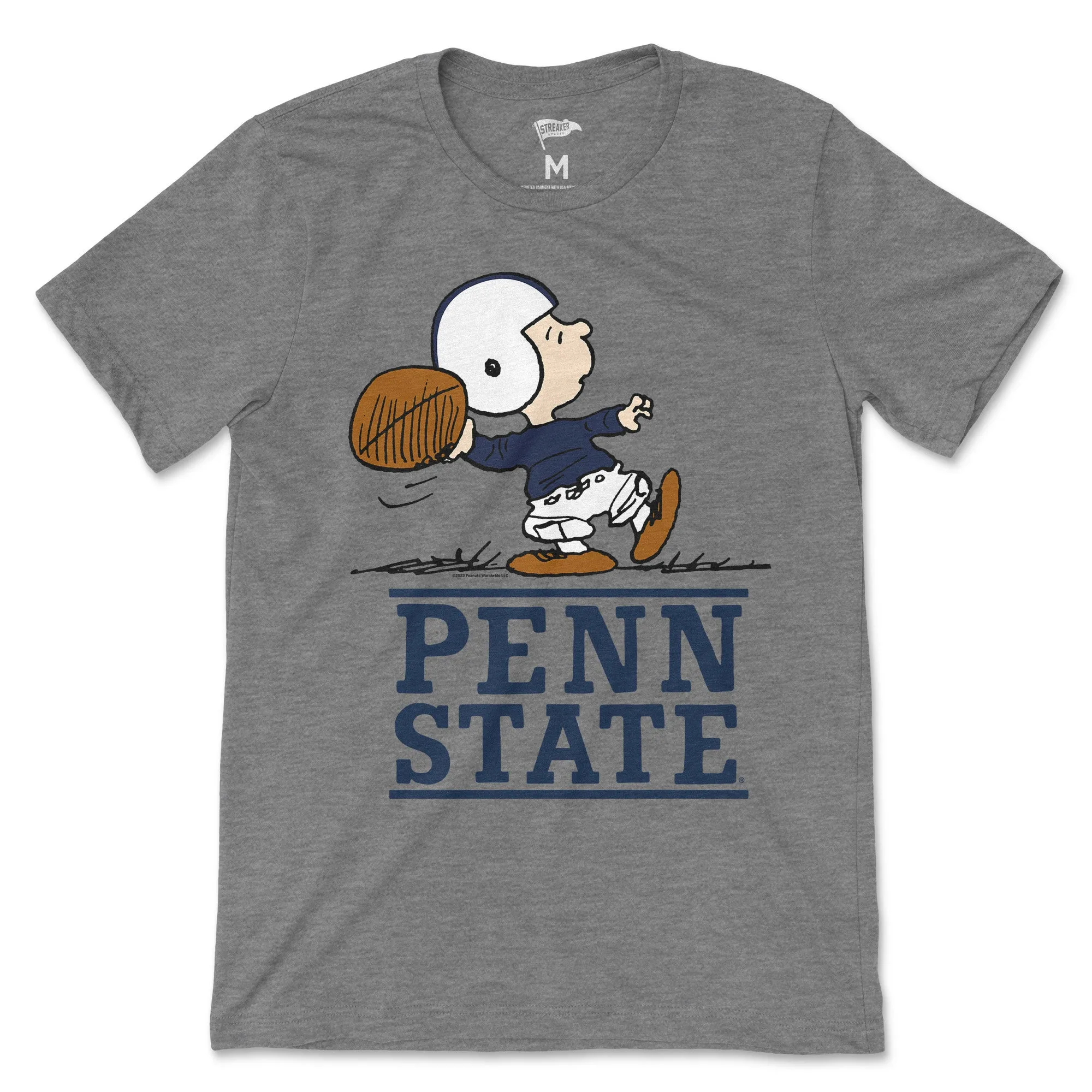 Peanuts x Penn State Quarterback Tee sold by Streaker Sports