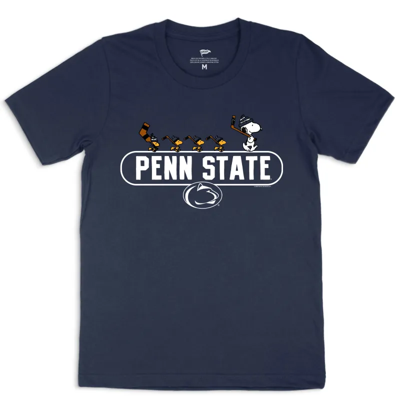 Peanuts x Penn State Snoopy's Hockey Team Tee sold by Streaker Sports